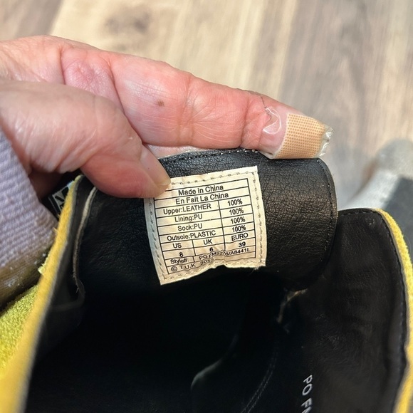 T.U.K. Yellow Suede Wedge Creepers shoes size 8 - Picture 5 of 6